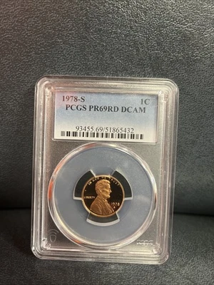 1978-S Lincoln Cent PCGS PR69RD DCAM Proof US Coin Free Shipping - Image 1 of 2