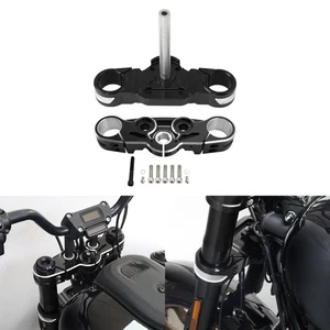 Upper & Lower Front Fork Triple Tree Clamp Fit For Harley Low Rider FXLRST 22-25 - Foto 1 di 12