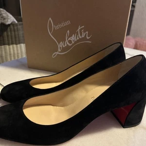 Christian Louboutin Black Suede MISS SAB Pump Shoe 41 - Picture 1 of 5
