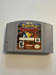 Pokemon Stadium N64 (Nintendo 64, 1998) Authentic Tested Video Game Works Fine - Foto 1 di 11