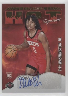 2022 Panini NBA Hoops Hot Signatures Rookies TyTy Washington Jr #HSR-TYW Auto RC - Image 1 of 2