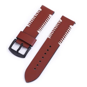 Watch Bands Cowhide Genuine Leather Wristwatch Straps Watch Part Dark Brown 26mm - Picture 1 of 4