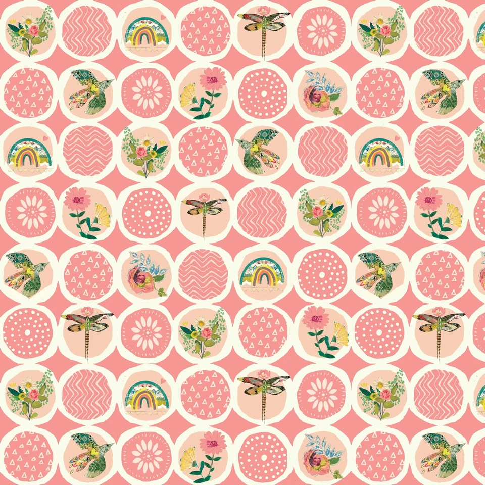 FOLLOW YOUR JOY ~ Sunshine Circles in Rose Pink ~ Kelly Rae Roberts ~ Rosas Foto 1 de 1