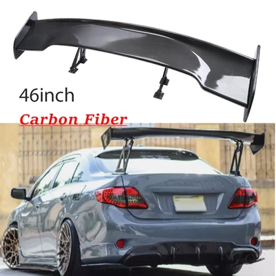 47" Fiber Rear Trunk Spoiler Wing Adjustable GT-Style For Toyota Corolla Foto 1 de 4