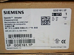 NEW SIEMENS GDE161.1P Open air Actuator NSR,24V,44 In LB - Picture 1 of 11