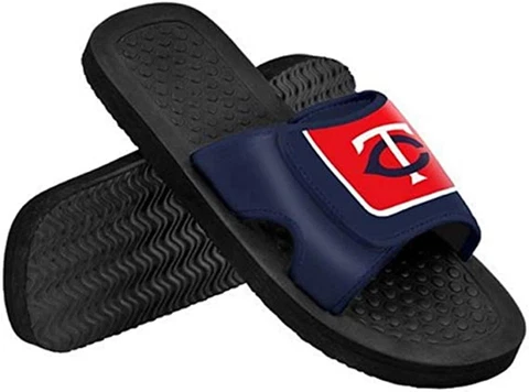 Minnesota Twins Size Large Men's Shower Slides [NEW] MLB Flip Flop Shoes Cover