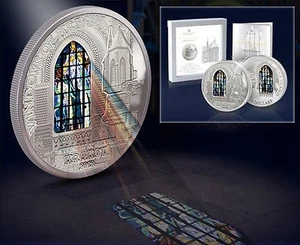 2012 Cook $10 Windows of Heaven - Church of St. Francis Krakow 50 g Silver Coin - Picture 1 of 4