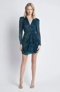 SHEIKE Atmosphere sparkles mini dress sz 12 blue peacock shimmer - Picture 1 of 9