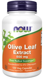 NOW Supplements- Olive Leaf Extract 500 mg- Free Radical Scavenger*- 120 Veg Cap - Picture 1 of 1