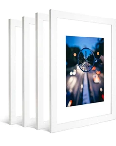 16X20 Picture Frame Set of 4, Display Pictures 11X14 with Mat, 16X20 without Mat - Picture 1 of 6