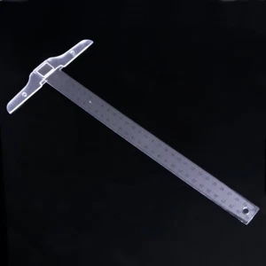 12'' 30cm Plastic Metric T Square Double Side Ruler Tool Measurement Measuring - Picture 1 of 15