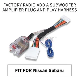 Factory Radio Add A Subwoofer Amplifier Plug & Play Harness For Nissan Subaru US - Picture 1 of 11