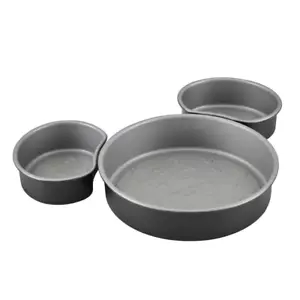 Bake with Mickey 3-Piece Steel Nonstick Mickey Head Cake Pan Set - Picture 1 of 12