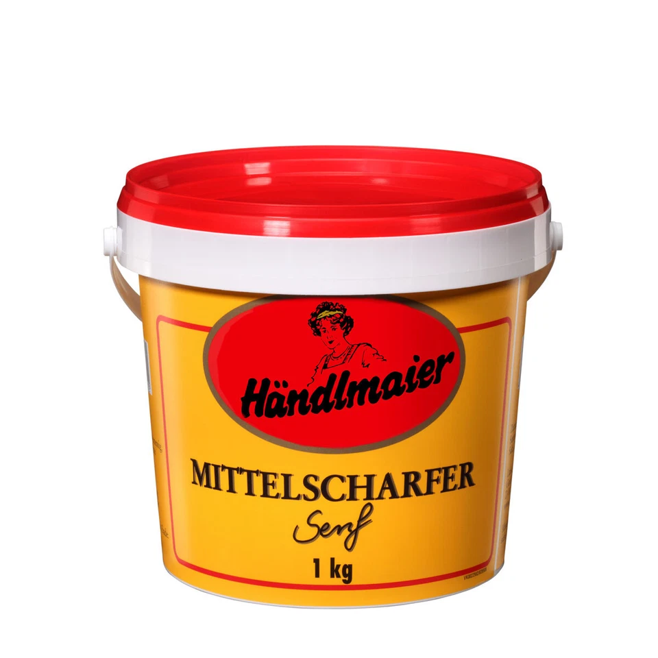 Händlmaier Mittelscharfer Senf für Gastro im Eimer Vegan 1Kg - Bild 1 von 1