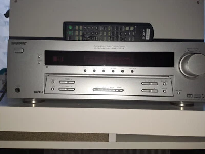 Sony STR-DE 495, 5.1 Receiver mit je 80 Watt, silber, FB, gebraucht - Bild 1 von 4