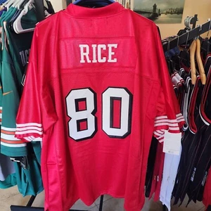 Vintage Jerry Rice San Francisco 49ers Jersey Size 2XL Red #80 SEWN - Picture 1 of 12