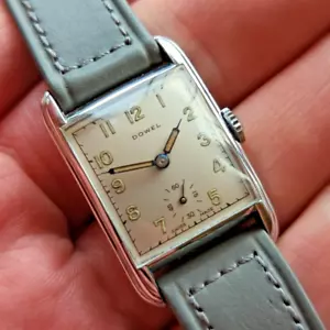 1940s Dowel Square Military Style Tank Watch New Old Stock For Servicing (CQ11) - Picture 1 of 11