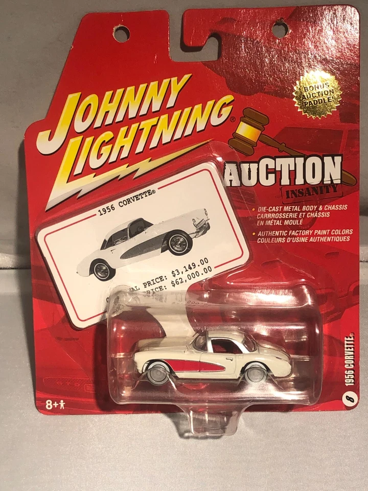Corvette Johnny Lightning 1956 White Lightning subasta locura Foto 1 de 1