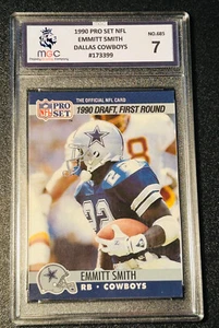 Emmitt Smith 1990 Pro Set #685 MGC 7 Dallas Cowboys ROOKIE RC NFL Trading Card - Picture 1 of 2