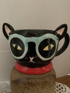 Home Essentials Cat Coffee Mug With Blue glasses - Picture 1 of 4