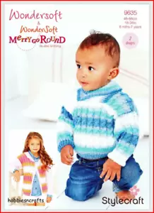STYLECRAFT 9635 CARDIGAN & SWEATER Knitting Pattern DK 18"-26" 46cm-66cm - Picture 1 of 4
