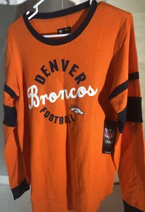 NFL Team Apparel Shirt Women's Size L Denver Broncos Orange Long Sleeve - Picture 1 of 6