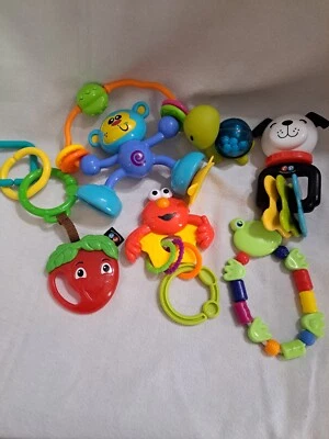 Lote de 6 Juguetes Infantiles FisherPrice; Infantino; Sassy; BabyKing; Algunos Rasguños (B34 Foto 1 de 4