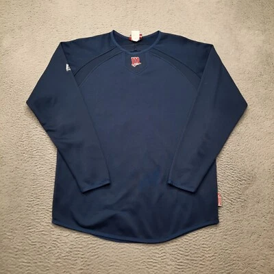 VINTAGE Majestic Minnesota Twins Sweatshirt Men's Medium Navy Blue Pullover Y2K - Image 1 of 4