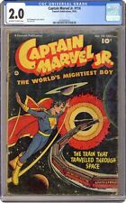 Captain Marvel Jr. #114 CGC 2.0 1952 4276005020