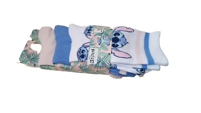 Disney Lilo And Stitch 3 Pairs Shoe Socks Ladies Casual Everday Wear Socks  4-8 - Image 1 of 2