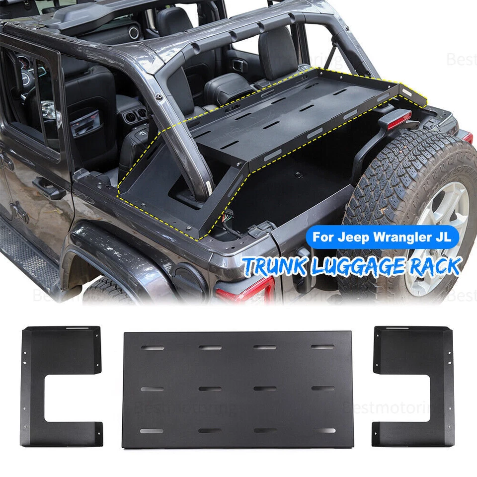 Cesta de carga trasera portaequipajes portaequipajes para Jeep Wrangler JK JL 2007-2022 Foto 1 de 4