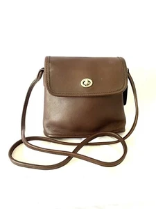 Bolso bandolera vintage Coach 9049 de cuero tango 1998 caoba herrajes níquel excelente - Imagen 1 de 20