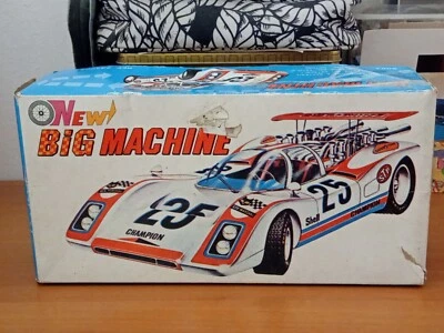 Taiyo, Japan: "Big Machine". Porsche LeMans. Auto In Latta Vintage, Con Scatola. - Immagine 1 di 4