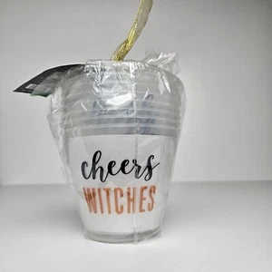 Pier 1 Imports Halloween Plastic Cup Set of 8 Cheers Witches - Picture 1 of 3