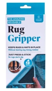 4 x Rug Gripper The Amazing Reusable Carpet Mat Non Anti Skid Washable Grips - Picture 1 of 6