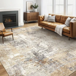 Area Rug Living Room Rugs 5x7 Washable Large Abstract Modern Soft Stain Resis... - Picture 1 of 8