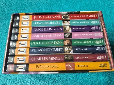 Jazz Icons, Series 2, 8 x DVD box set, Brubek/Coltrane/Mingus etc., all NEW - Image 1 of 4