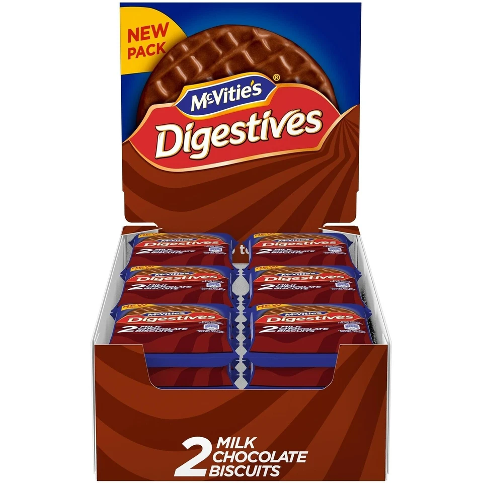 McVitie's Milk Chocolate Digestives To Go - 24x33.3g Pack (1 CASE) - Image 1 of 1