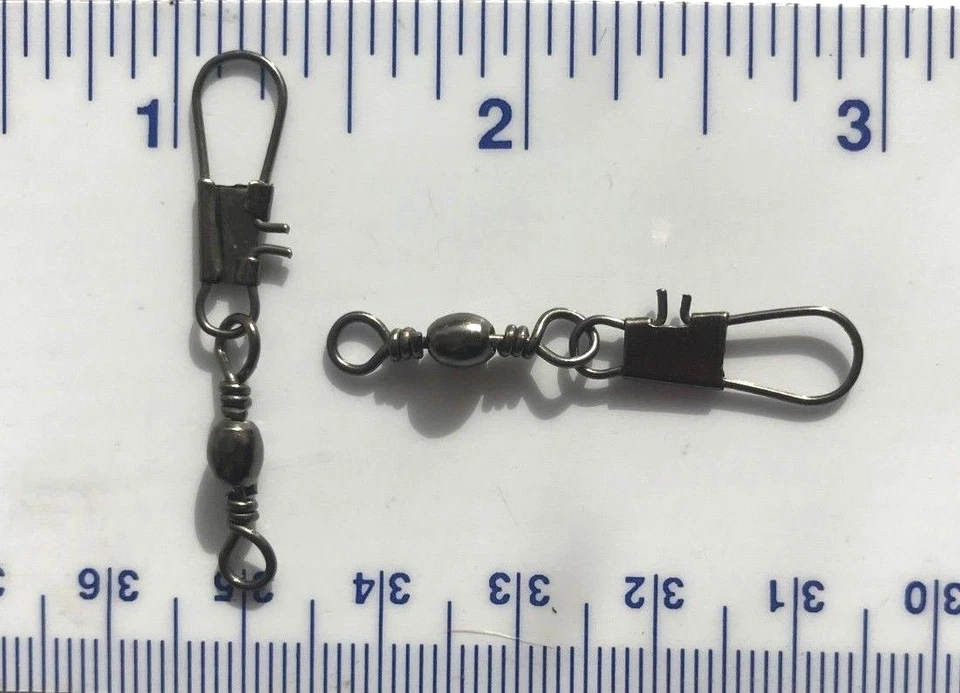 1000 GT Black Barrel Interlock Snap Swivels Fishing size 7 #40 test  - Image 1 of 1