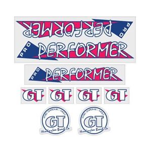 1986 GT BMX PRO Performer - Pink and blue on clear - decal set
