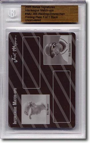 Kyle Waldrop * RYAN ZIMMERMAN * Rookie Printing Press Plate BGS 1/1 - Image 1 of 1