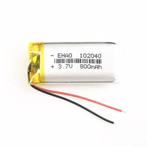 Batería recargable Lipo de 3.7V 800mAh para auriculares MP3 Luz LED 102040 - Imagen 1 de 6