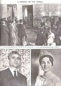 SHAH REZA PAHLAVI 1960 der IRANISCHEN KÖNIGIN FARAH & NEUER BABY JUNGE ANKÜNDIGUNG BILD - Bild 1 von 1