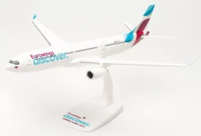 Herpa 613668 Eurowings Discover A330-300 D-AFYR Desk Top 1/200 Model AV Airplane - Image 1 of 4
