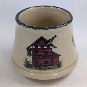 Home And Garden Party Birdhouse Pattern Ceramic Candle Topper / Shade - Picture 1 of 6