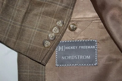 HICKEY FREEMAN Men's 44L Wool Silk Madison Blazer Sport Coat USA 2B 2-Vent - Image 1 of 4