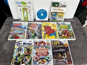 Nintendo Wii Video Game Lot Of 10 Family Game - Wii Sports , Cooking Mama , iSpy - Picture 1 of 8