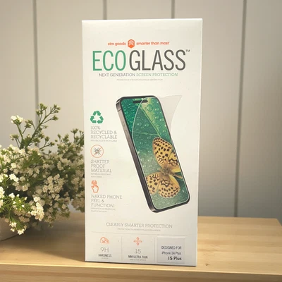 Official STM (iPhone 15 PLUS) Tempered EcoGlass Screen Protector Cover - Clear - Image 1 of 4