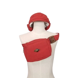 Conjunto de sombrero y bolso cinturón Bogner vintage rojo - Imagen 1 de 14
