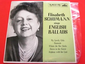Elizabeth Schumann Sings English Ballads EP HMV 7ER5132 EX/EX 1950s picture slee - Picture 1 of 5